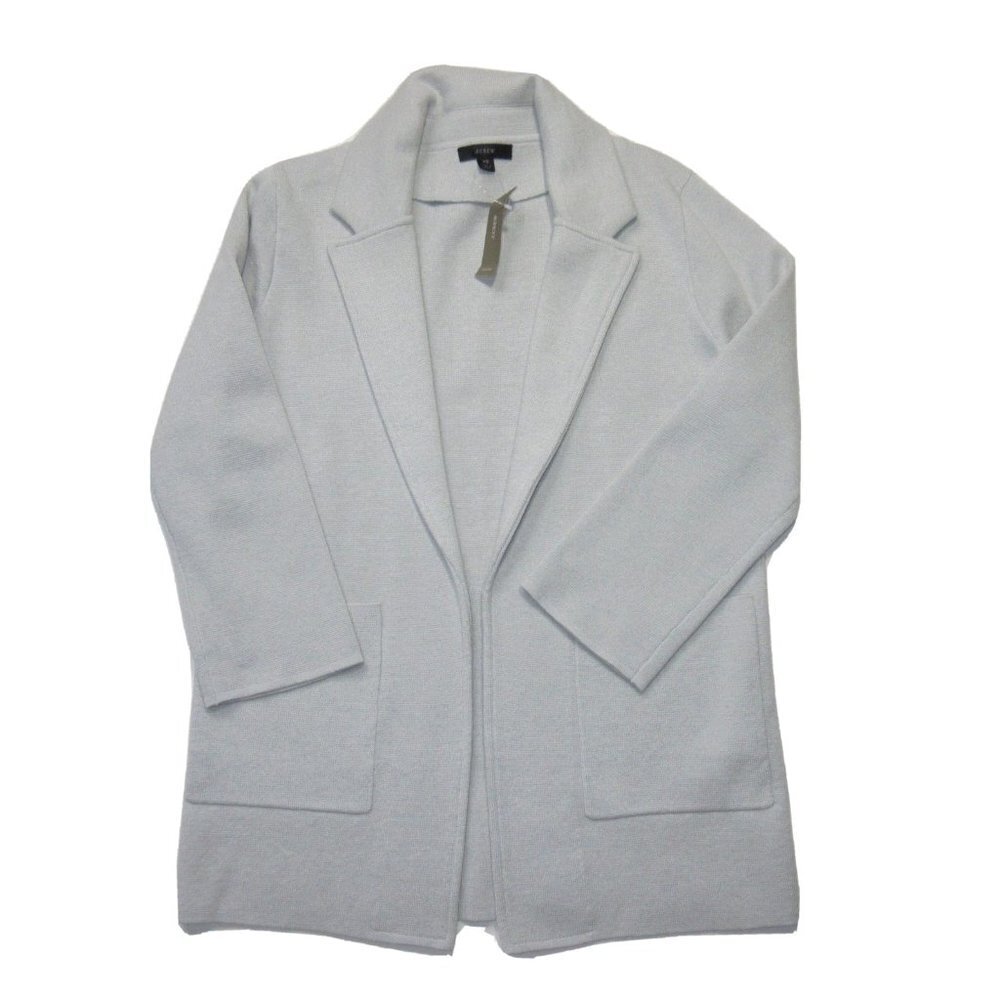 NWT J.Crew Sophie in Silver Stone Open-Front Sweater Blazer Cardigan XS $158